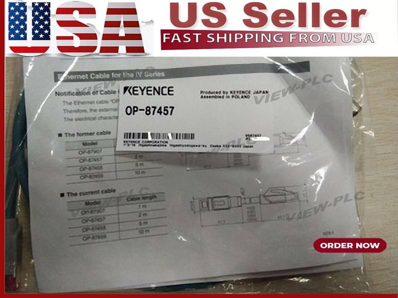 NEW Keyence OP-87457 Vision Sensor Ethernet cable 2 m for IV Series