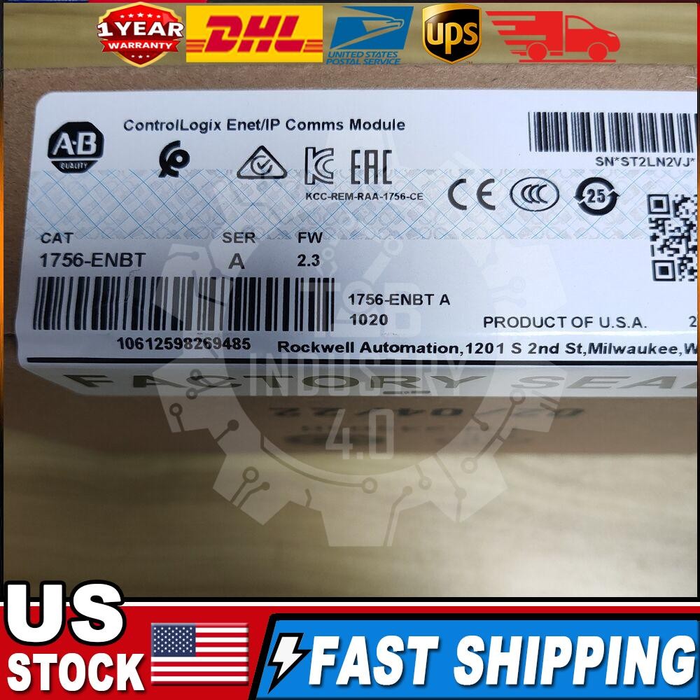 Allen-Bradley 1756-ENBT EtherNet/IP ControlLogix Module New 1756ENBT US Free Tax