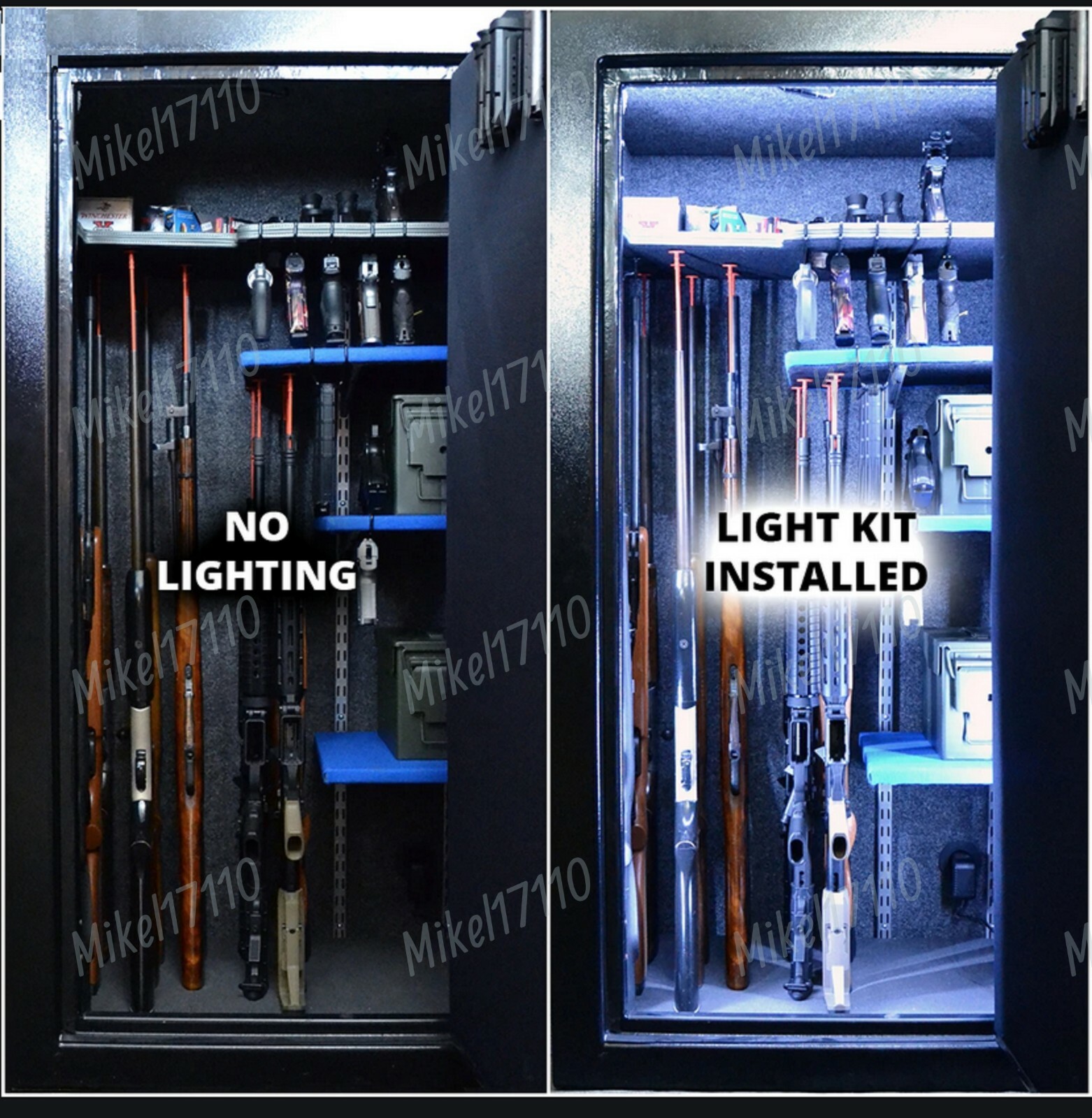 60" x 30" Gun Safe Light Kit / 110v Powered Bright White LED Strip Lite