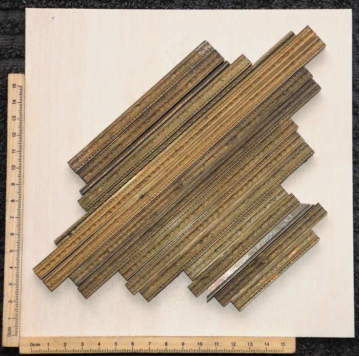 Lot of brass lines bookbinding gilding bookbinder line rule leather Art Nouveau~