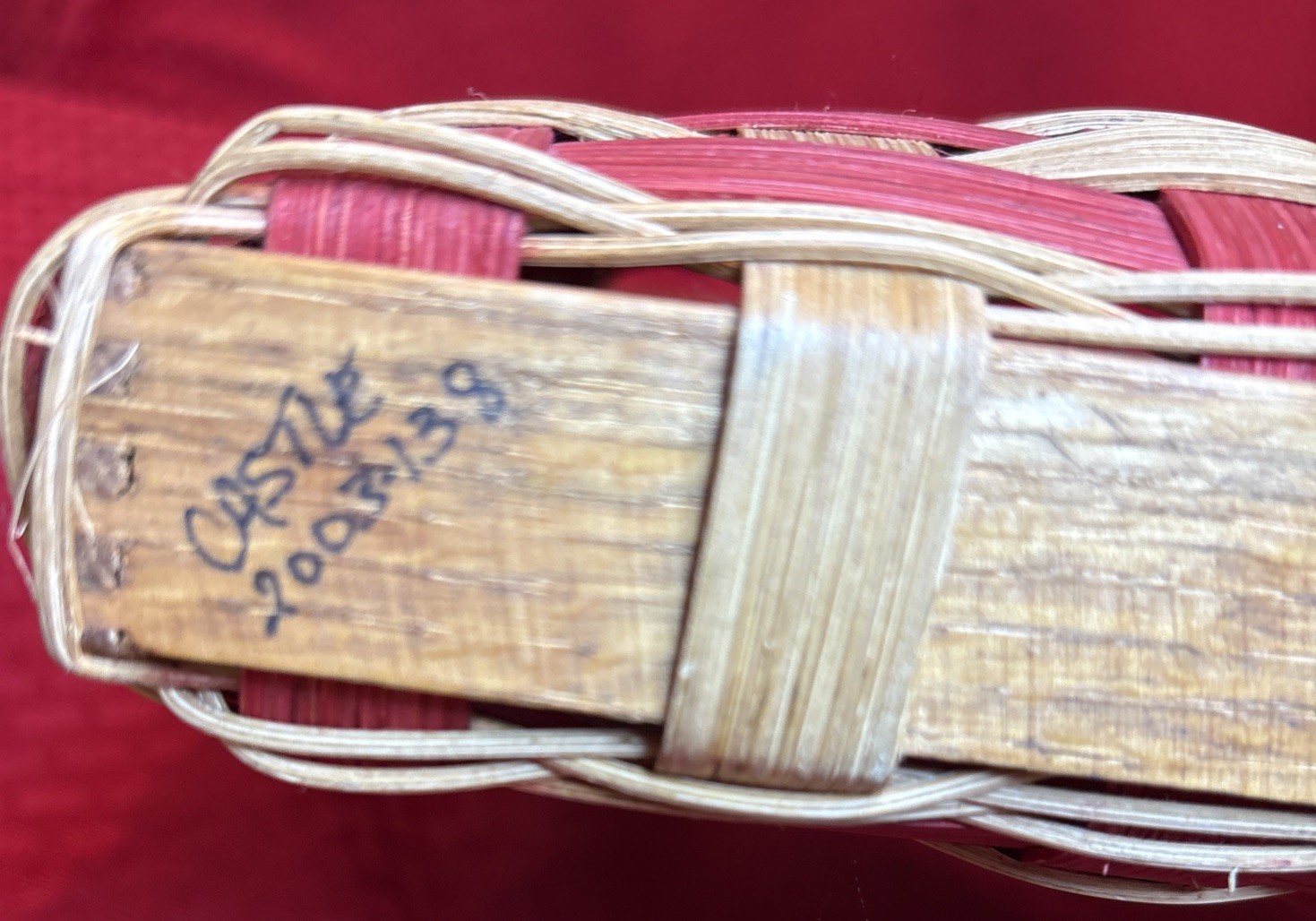 Handmade Woven Split Oak “Flag” Basket Signed And Numbered