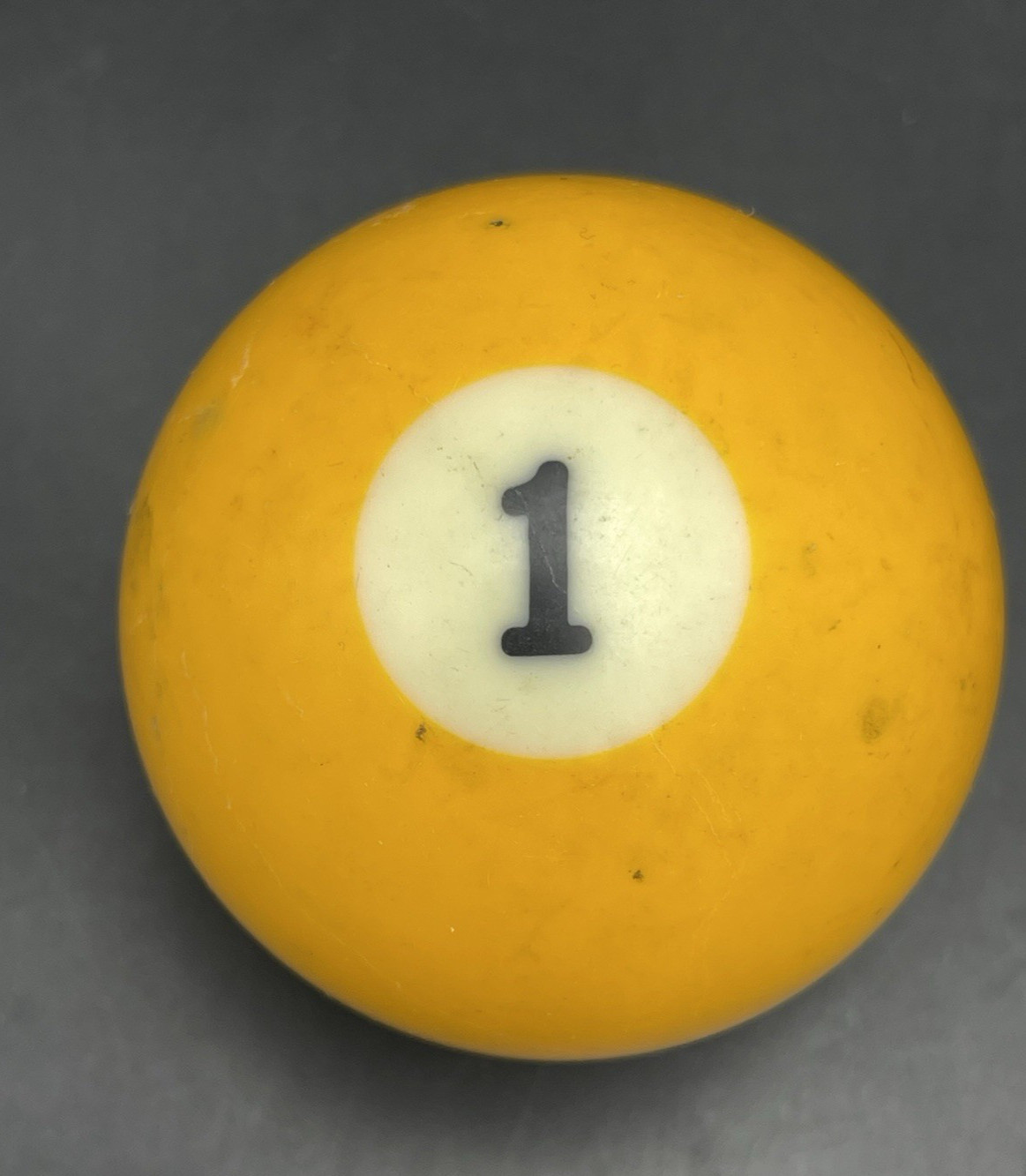 Vintage 2 1/4" Billiard Ball Pool Ball Replacement Ball Solid #1 Yellow