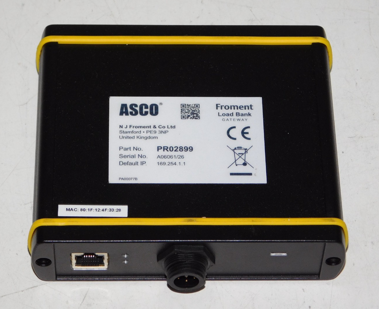 ASCO PR02899 SIGMA Control Froment Load Bank Gateway Communication Interface UK