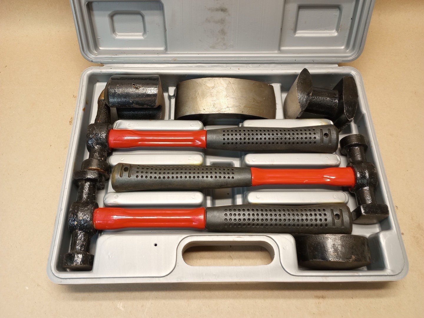 7pcs Cast Iron Auto Body Repair Tools Panel Beating Set Fender Tool Kit Hammer