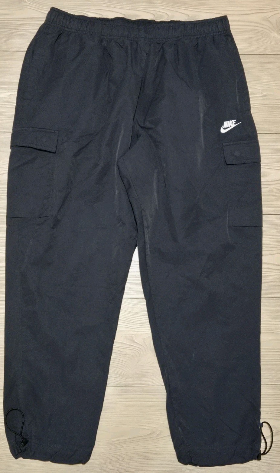Nike Club Woven Cargo Pants Mens XXL Black Drawstring