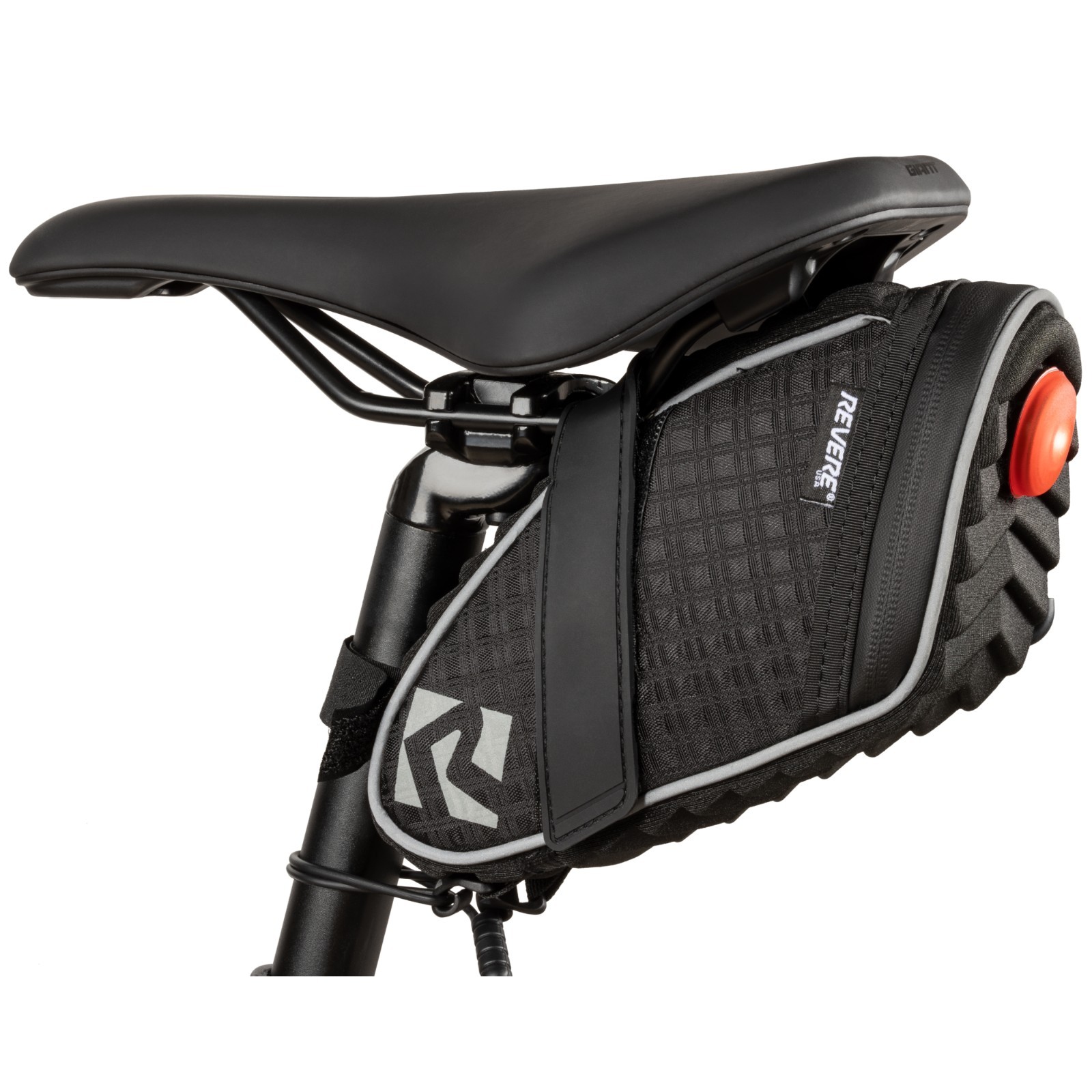 Revere Saddle Storage Bag with Rear LED Light - W/ 2 FREE Tire Levers