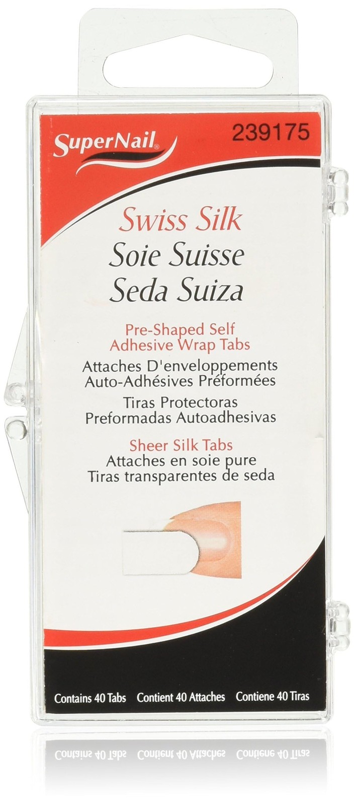 Supernail Swiss Silk Wrap Self-Adhesive Tabs, 40 Count 40 Count (Pack of 1)