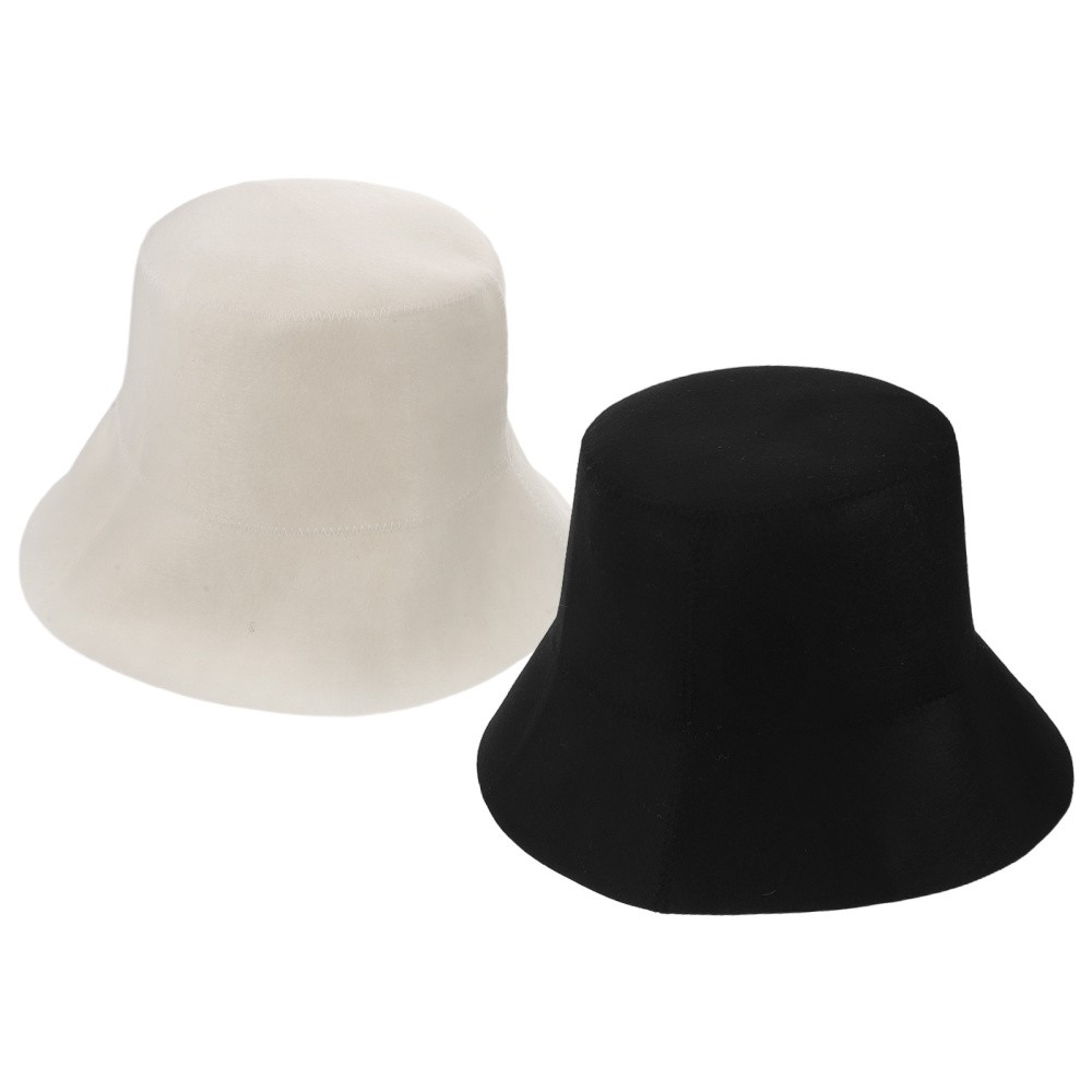2pcs Felt Sauna Hat Wool Sauna Cap Heat-Resistant And Absorbent Wool Bucket Cap