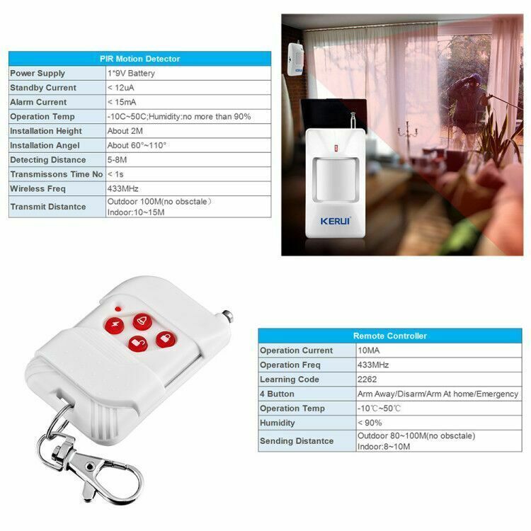 KERUI Wireless Home Shop Alarm Security System Alert Garage Burglar Door Sensor