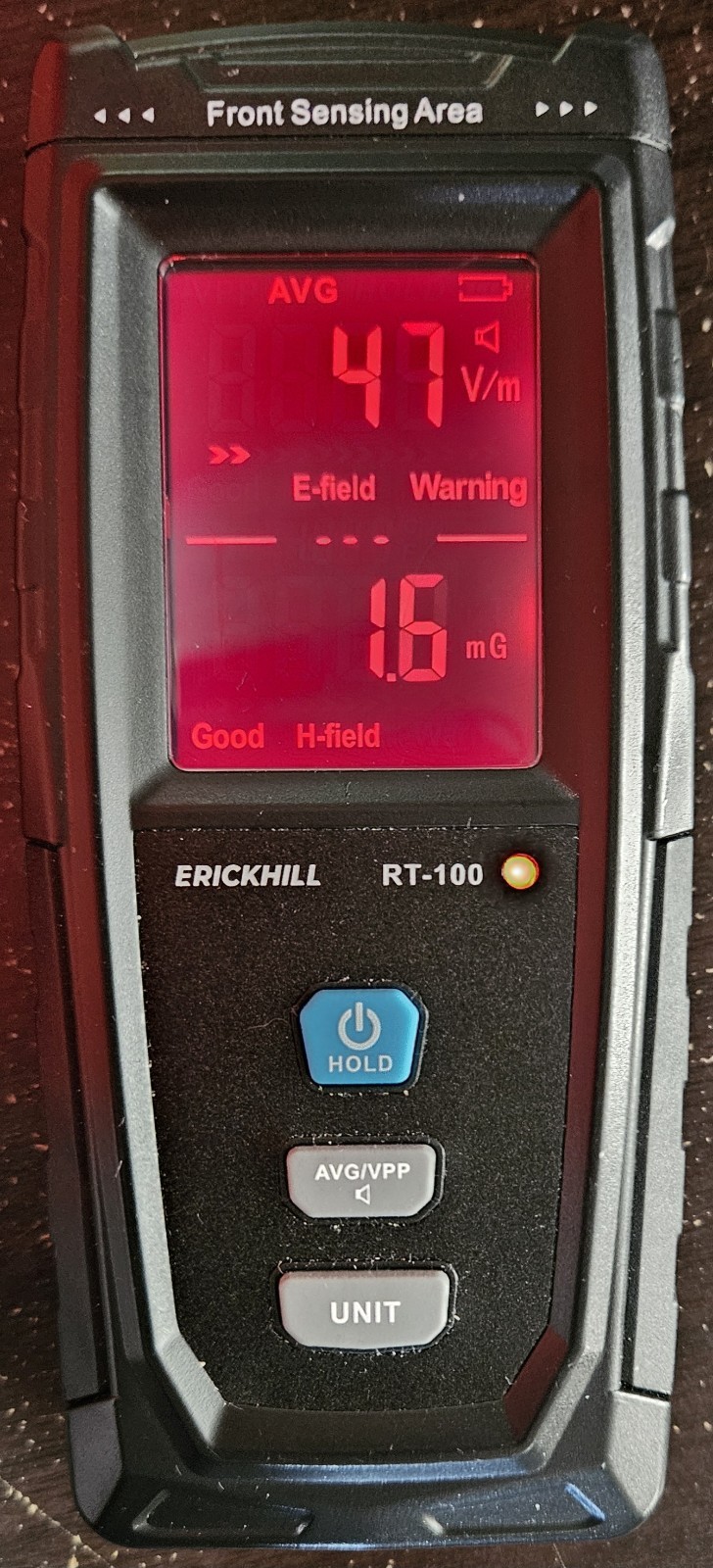 ERICKHILL RT-100 EMF Meter Single Axis 1V/m-1999V/m Electromagnetic Tester