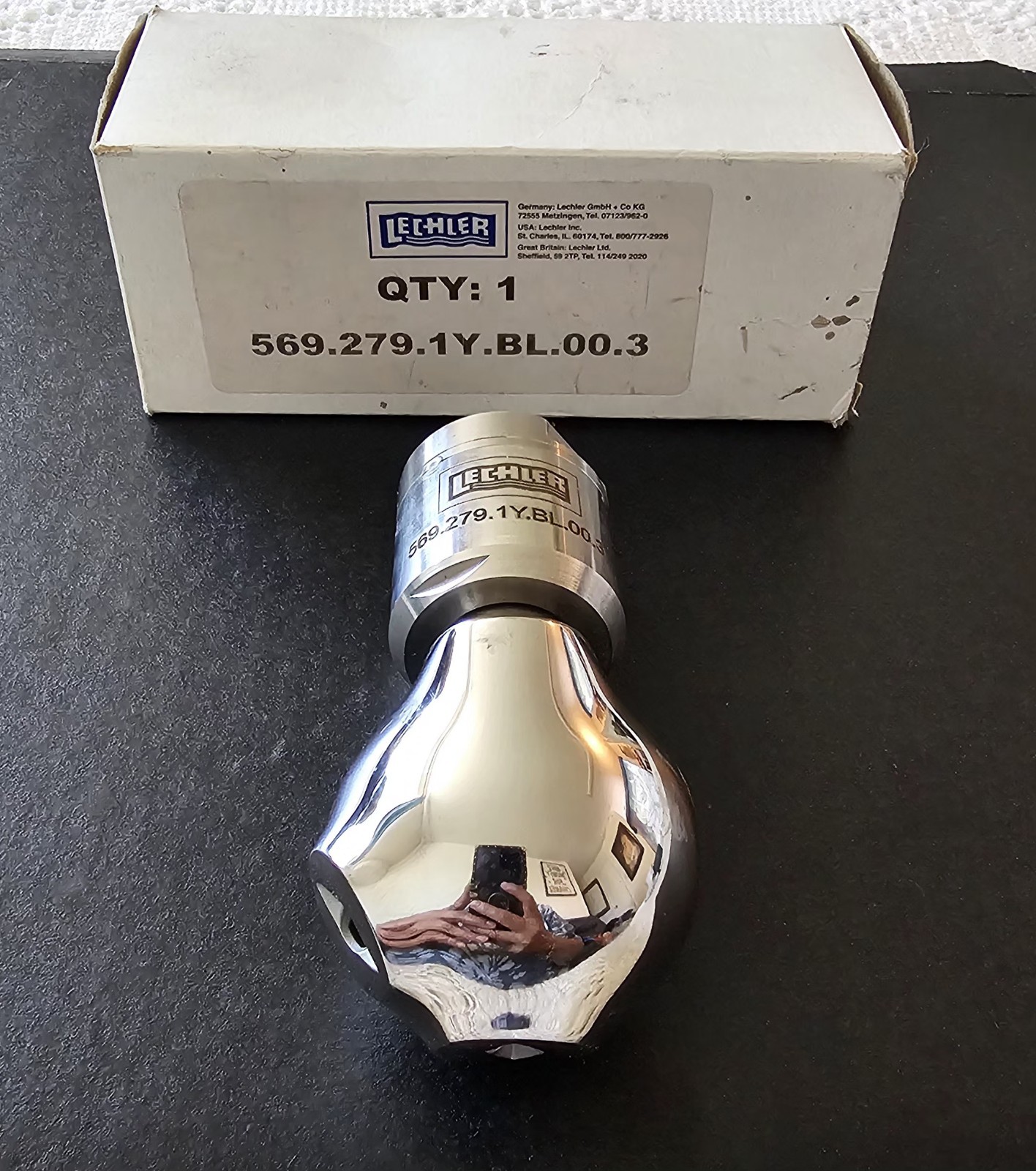 Lechler 569.279.1Y.BL.00.3 Whirly Rotating Tank Cleaning Nozzle 316 SS NIB