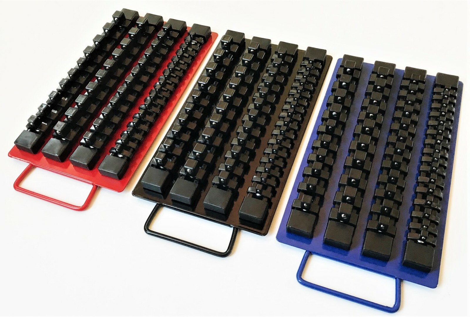 144pc GOLIATH INDUSTRIAL SOCKET STORAGE TRAY RAIL RACK HOLDER SET 1/4 3/8 1/2