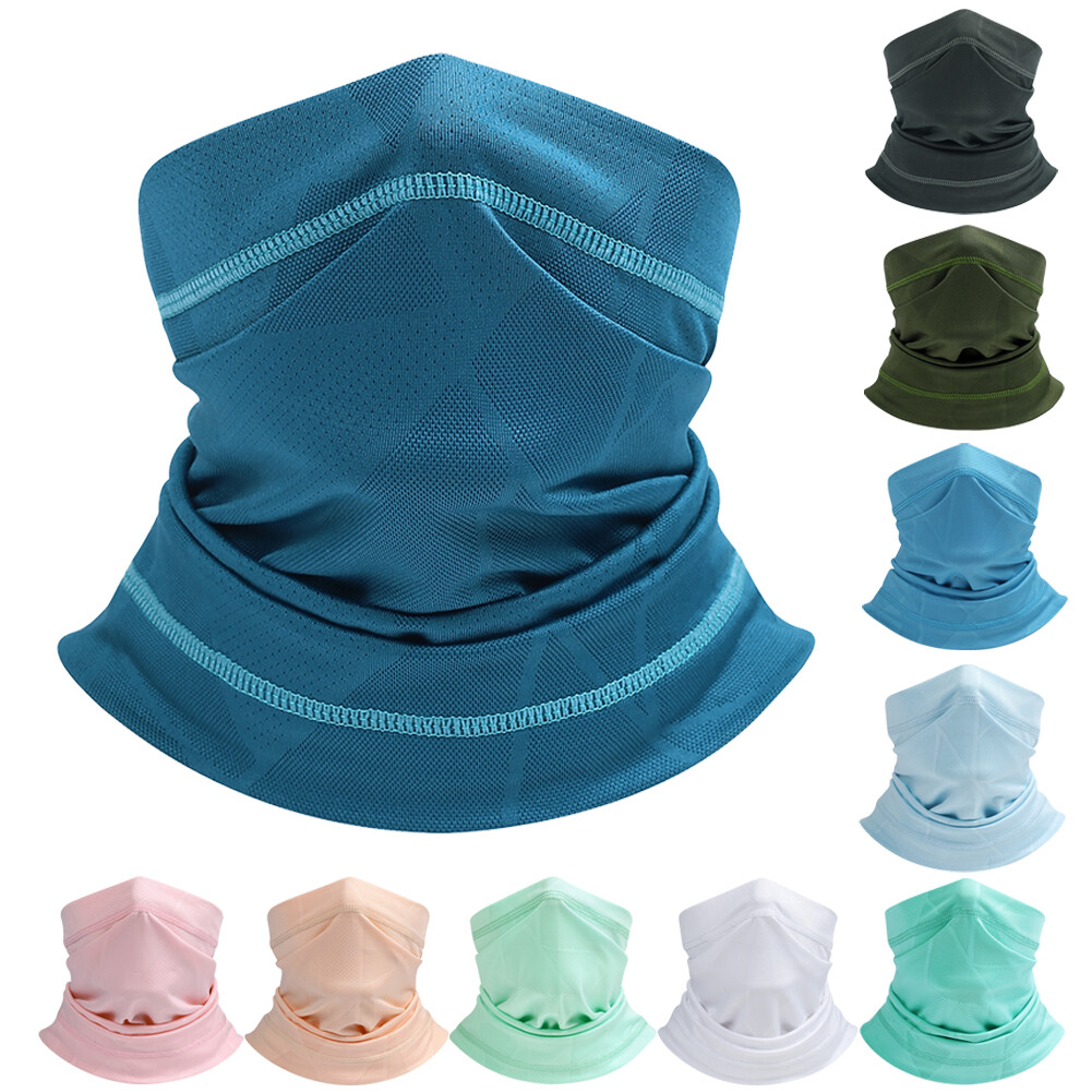Sun Protection Balaclava Neck Gaiter Cooling Reusable Scarf Masks for Men Women