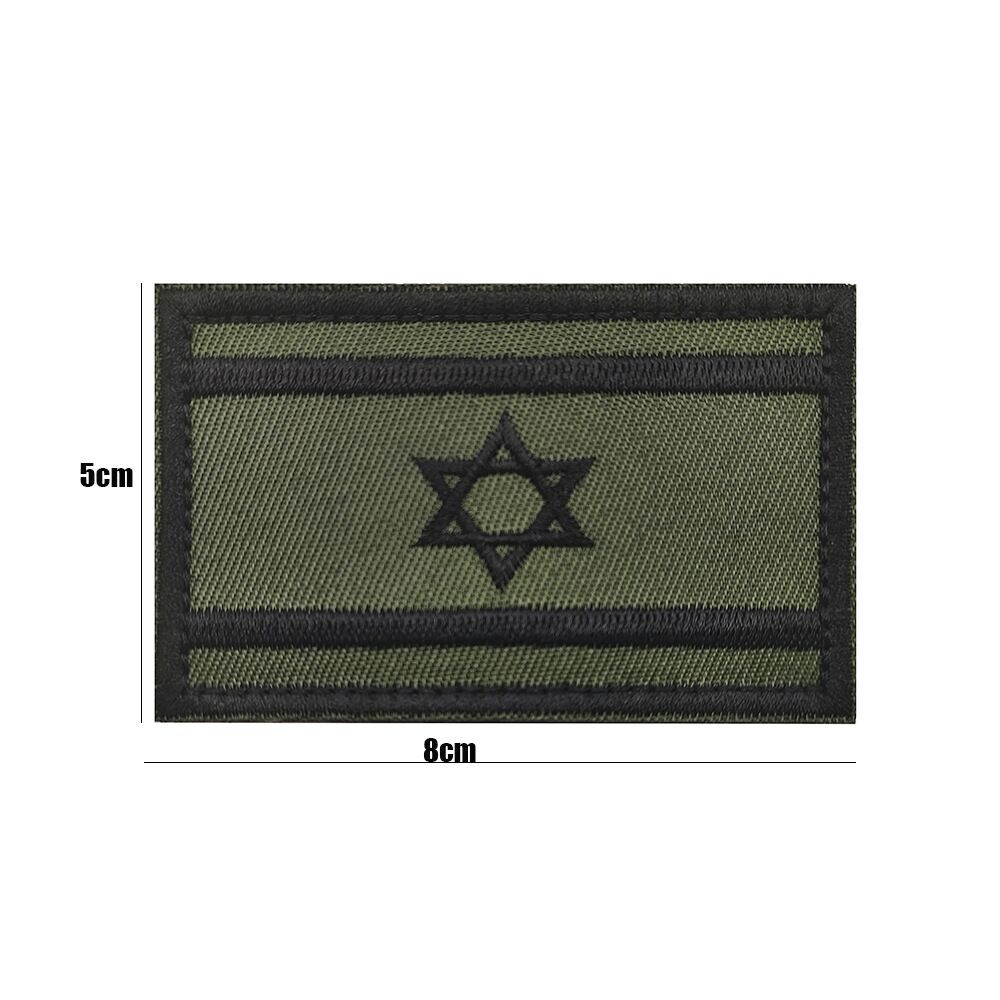 Israel FL Star of David Israeli FL of Israel Tactical Hook Loop Patch Olive