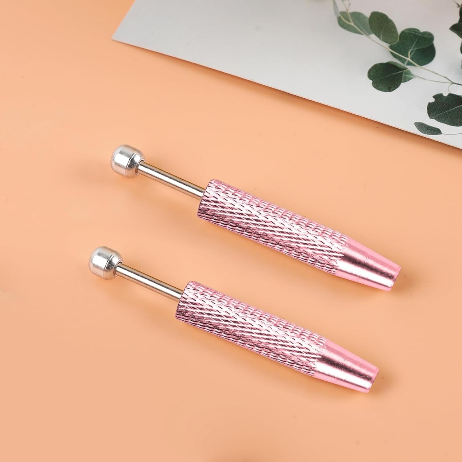 2 Pcs Pink Stainless Steel Piercing Ball Grabber Tool Set for Effortless Changes