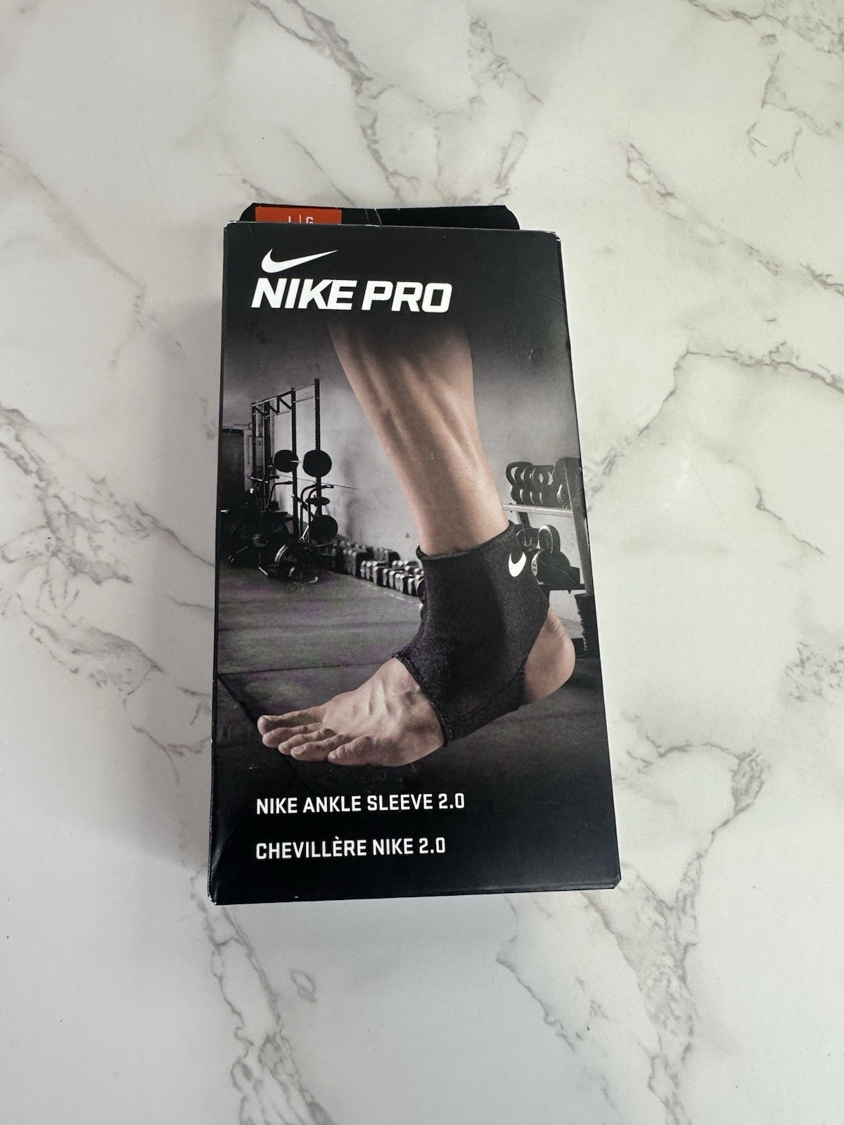 Nike Pro Ankle Sleeve 2.0 Adult Unisex Large Black/White Brand New In Box