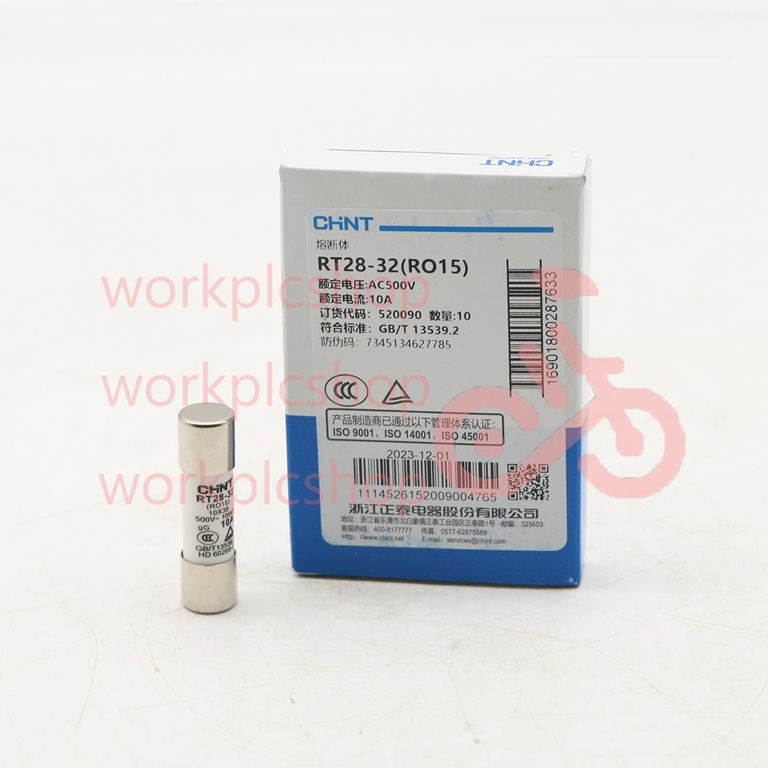 10PPC/BOX New CHINT Fuse Core RT28-32 10*38mm 10A