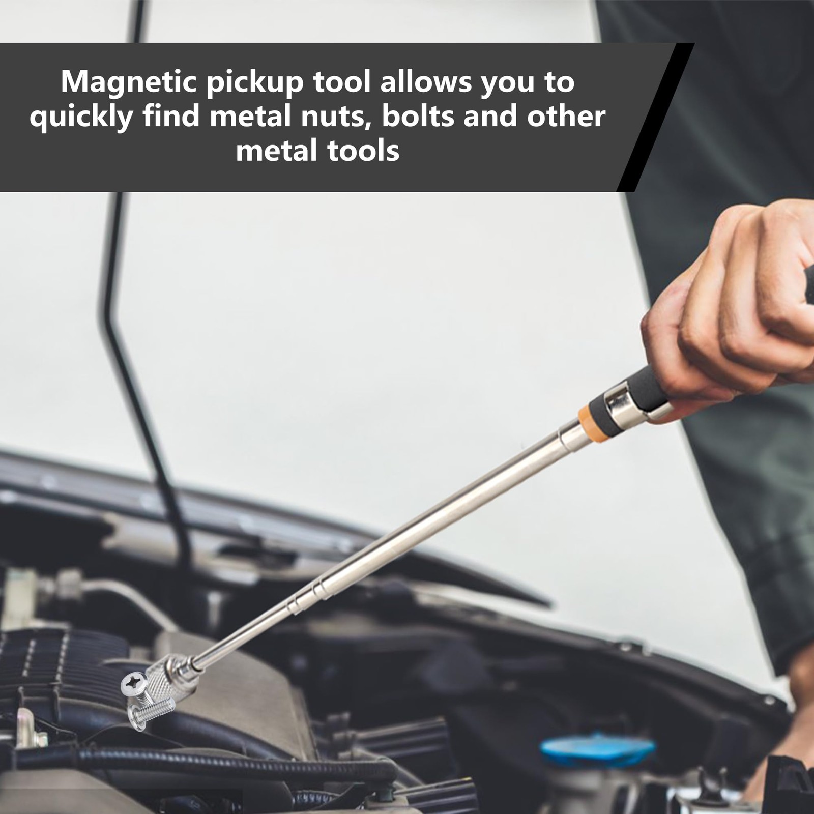 Mulwark 5pcs Telescoping Magnetic Pickup Tool with Strong Pull Force Small