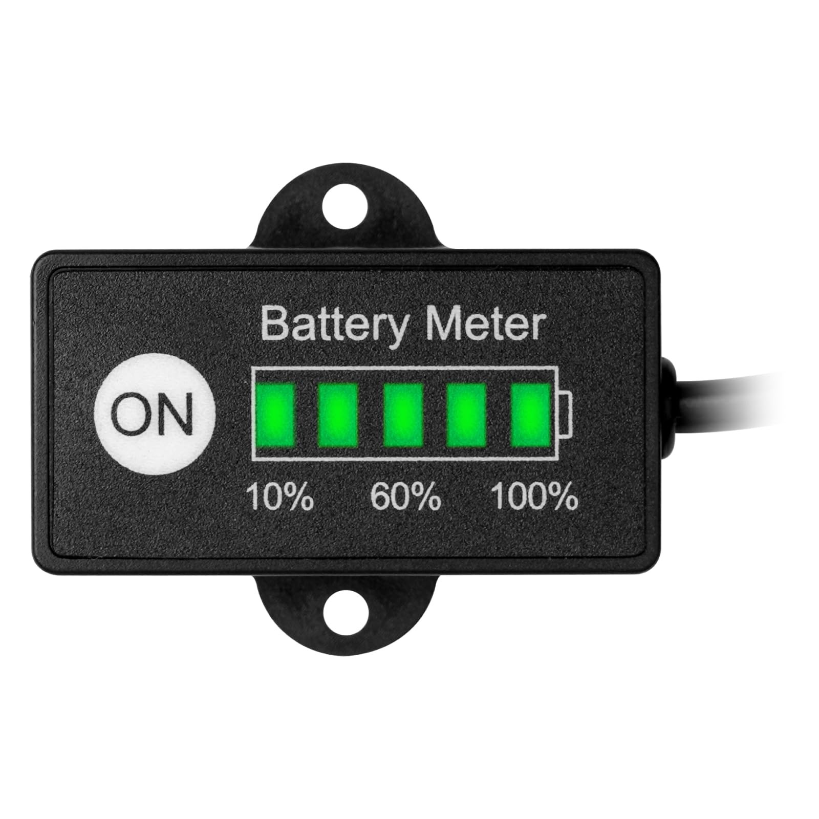 Jayron Mini LED Battery Indicator, DC 12/24V LiFePO4 Battery, Green,Black