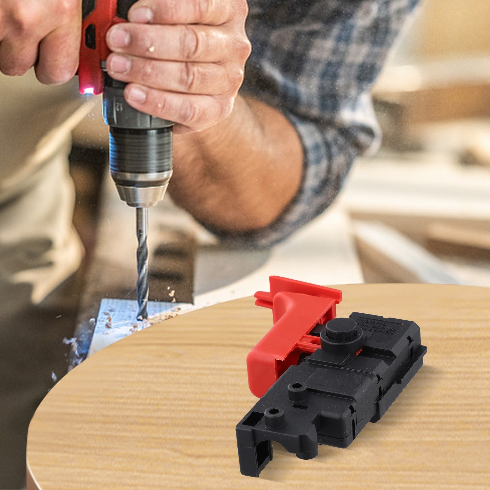 Replace Your Worn Out Switch with AC220V Rotary Hammer Switch Black Red Design