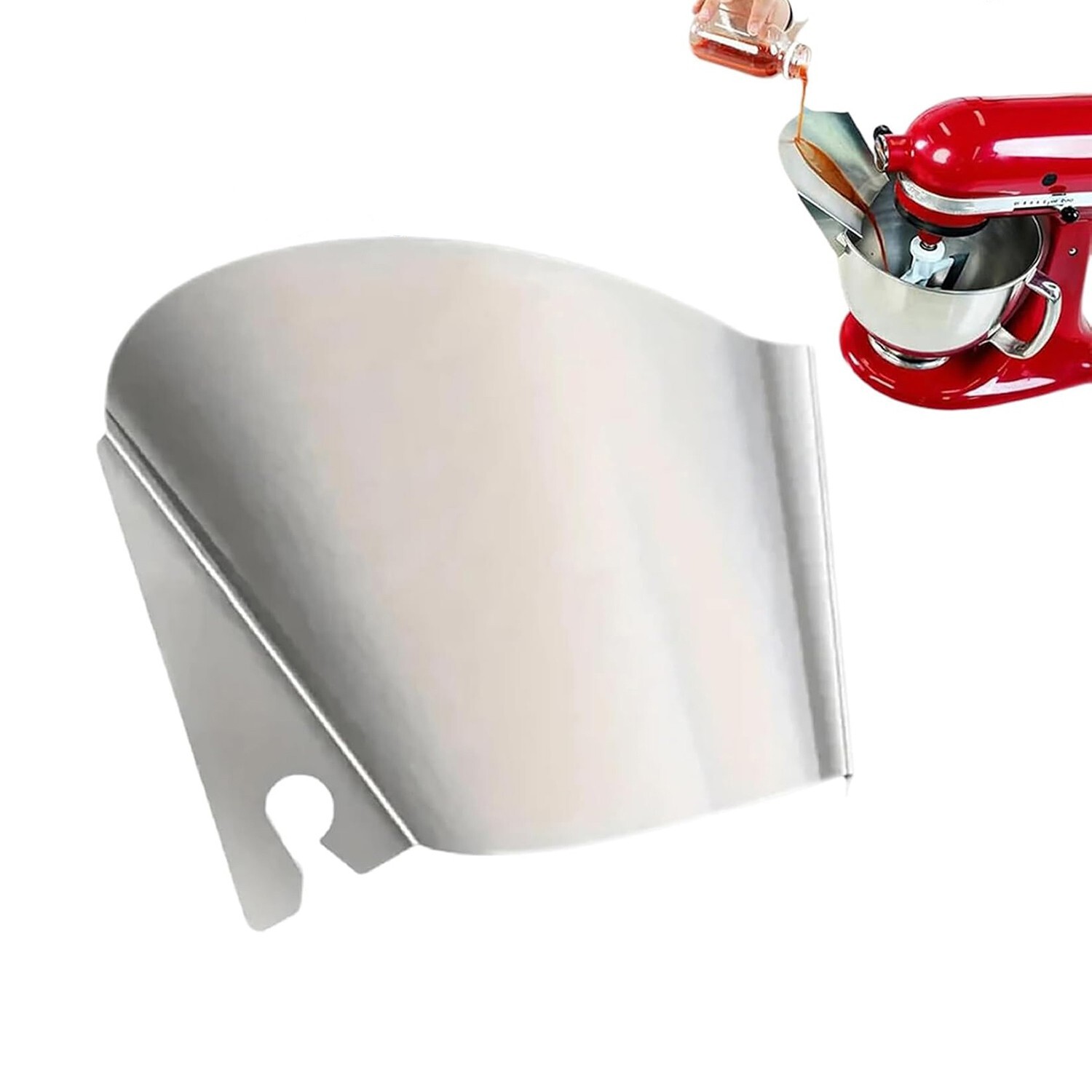 Stainless Steel Pouring Shield for Stand Mixer Versatile Shield Food Processing