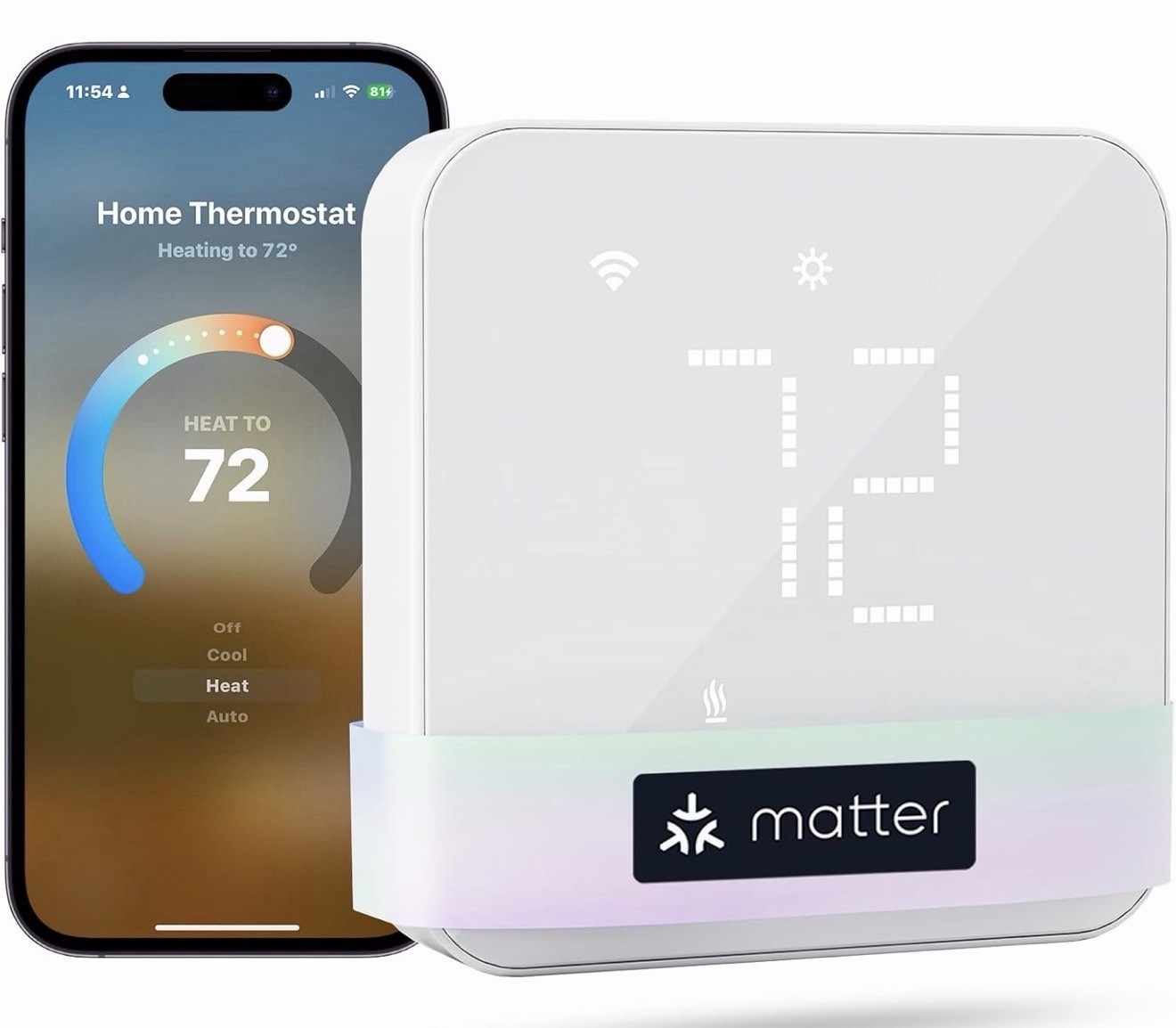 Meross MTS300 Smart WiFi Thermostat Apple HomeKit Alexa Google White