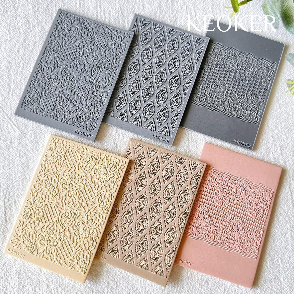 Lace Texture Mat for Polymer Clay, Lace Molds for Polymer Clay, Works with Polym