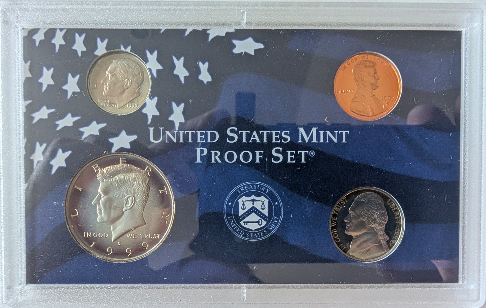 1999 Clad Proof Set U.S. Mint Original Government Packaging OGP COA