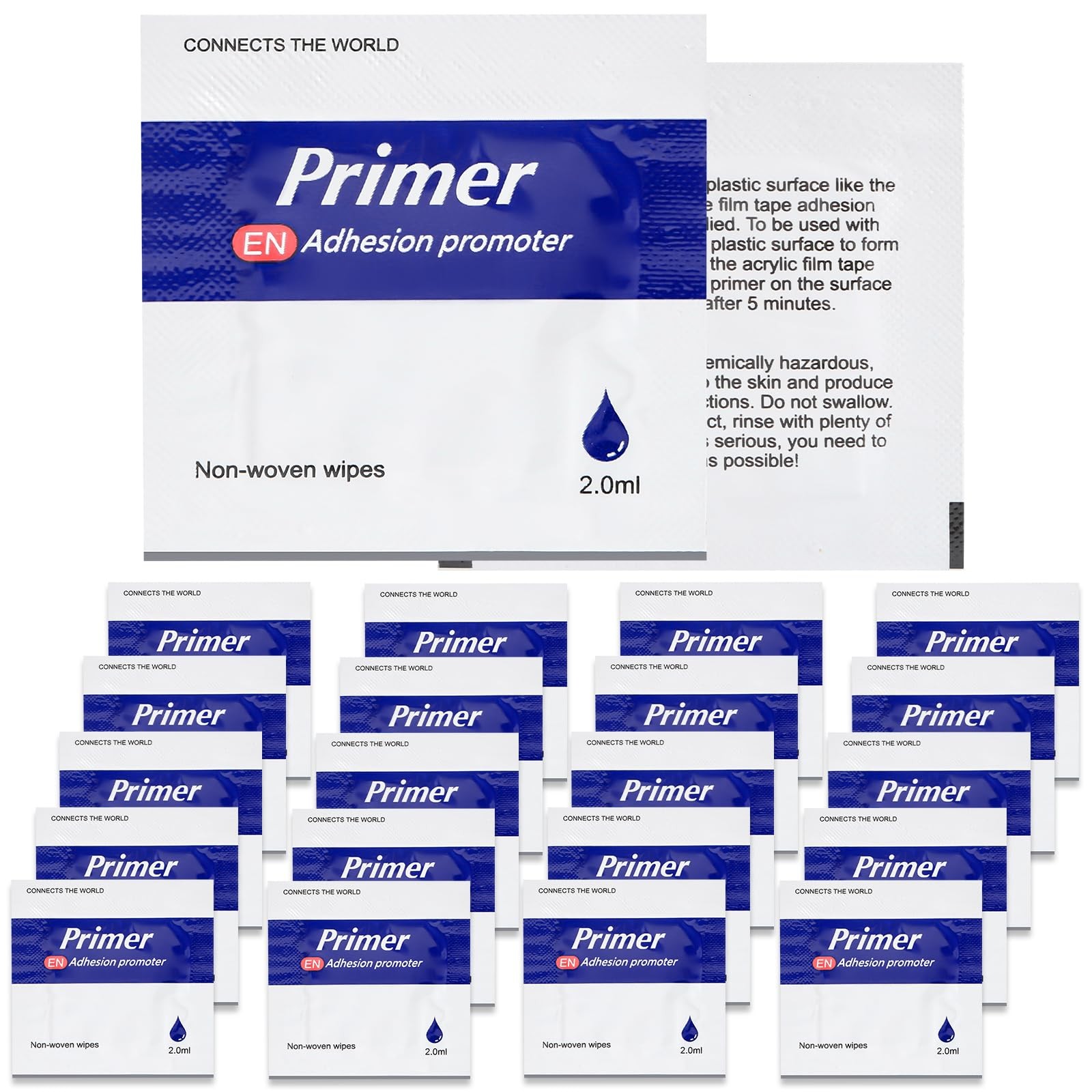 20 Pcs Adhesion Promoter, Double Tape Primer Increase High Performance Adhesi...