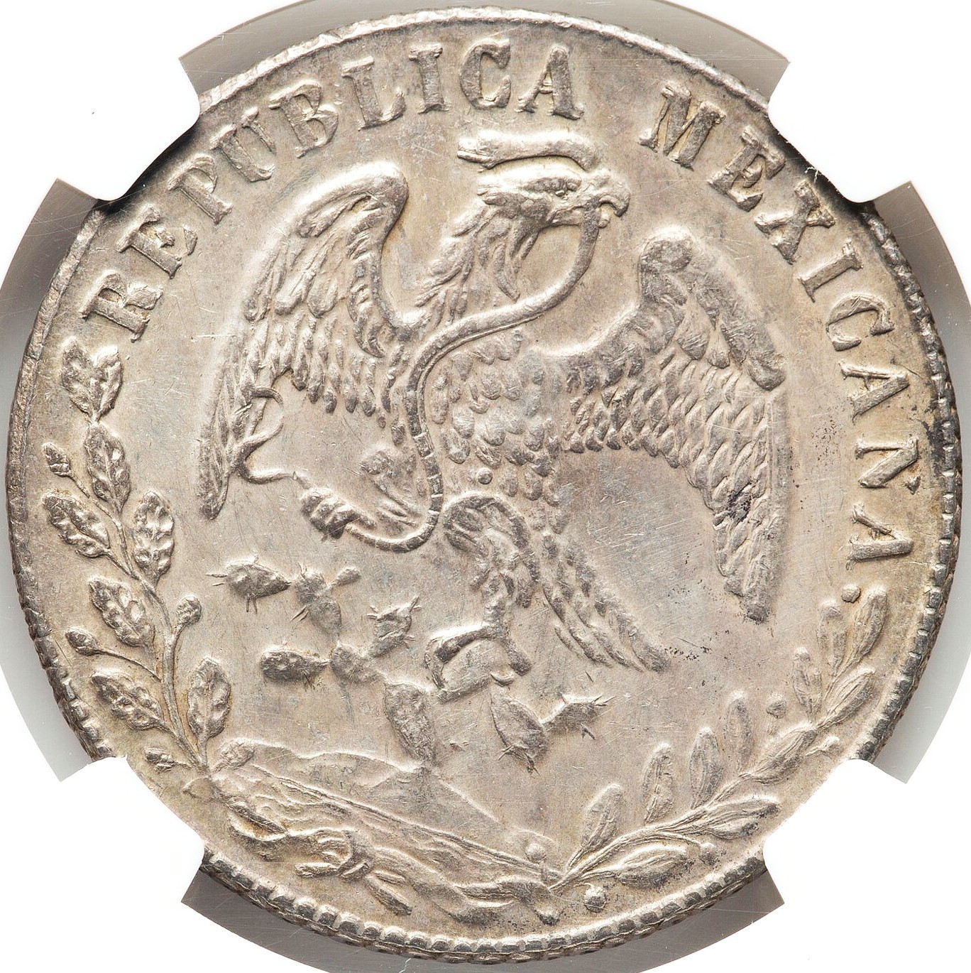 Mexico Silver 8 Reales 1879-As ML Alamos Mint NGC AU-58! Very Rare! Nice PQ coin