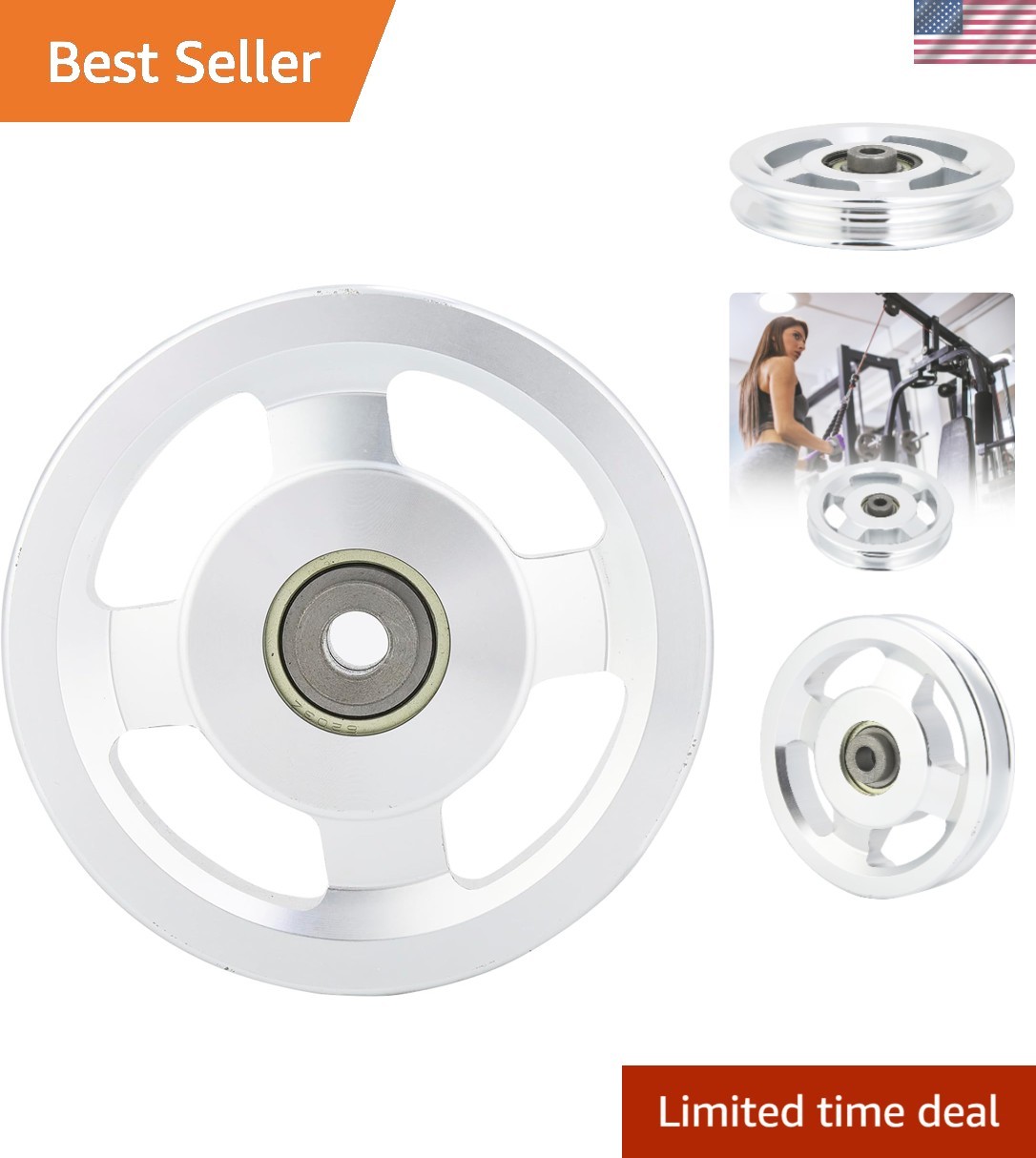 Aluminum Alloy Cable Machine Pulley Wheel – Ultra-Quiet & Durable 115mm