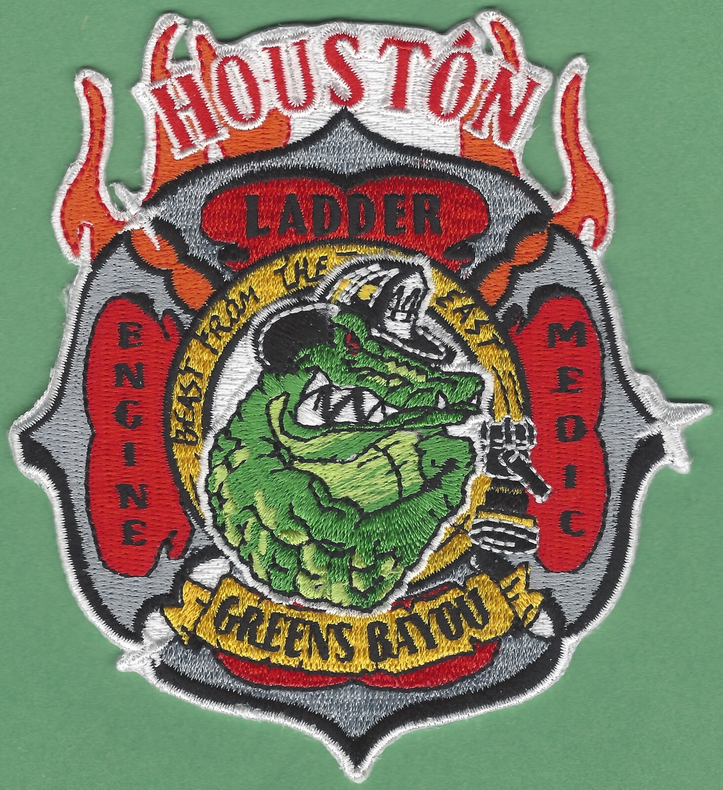 HOUSTON TEXAS FIRE STATION 44 COMPANY PATCH GREEN BAYOU