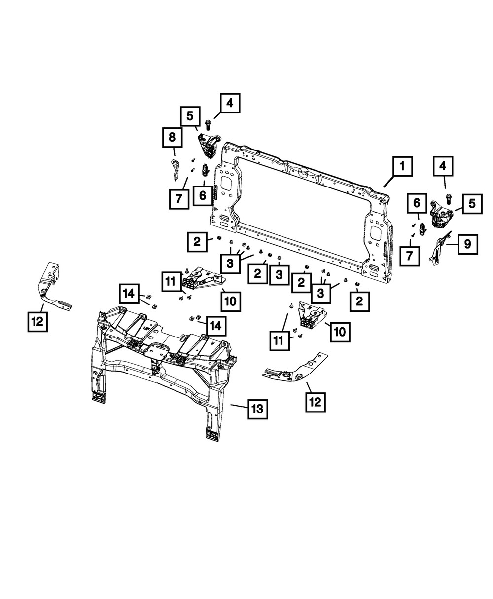 Genuine Mopar Radiator Bracket Kit 68376675AA