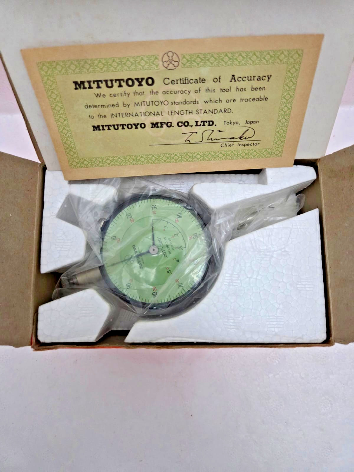 Mitutoyo 2915-10 Dial Indicator .001" - .500" Grad Jeweled Japan Made- Brand New