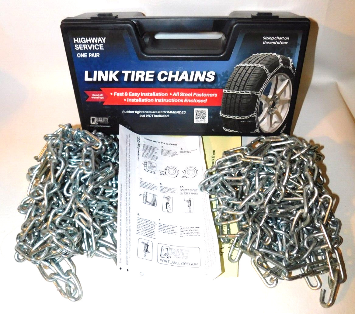 1122 Quality Passenger Link Tire Chains, 1 Pair, Never Used