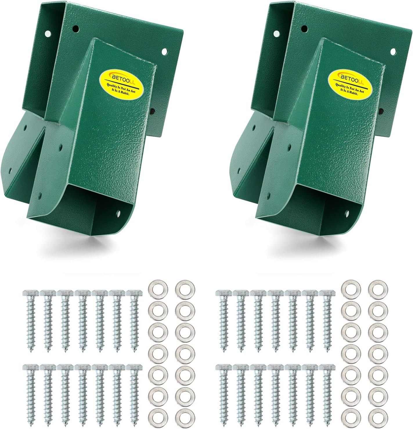 A-Frame 2 Brackets Swing Set Bracket with Mounting Hardware Green