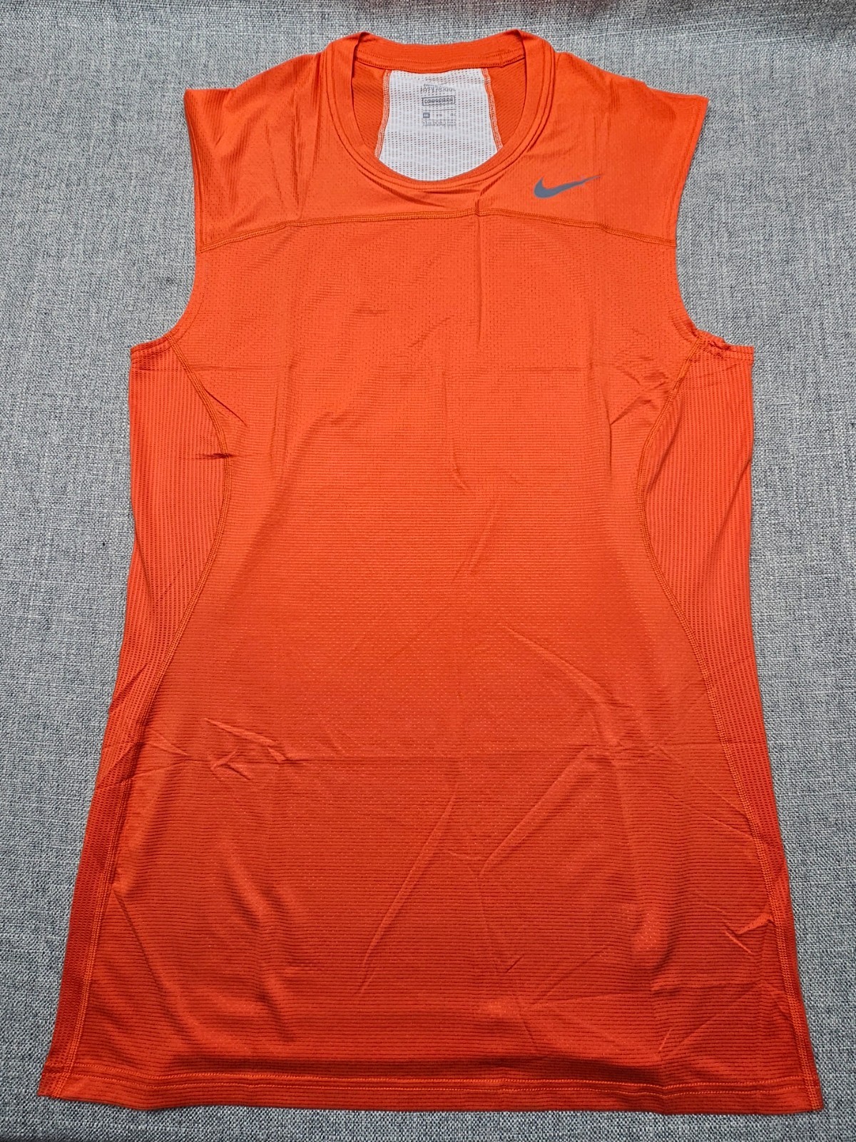 Nike Pro Hypercool Shirt Mens 4XL Orange Compression Sleeveless Training Top