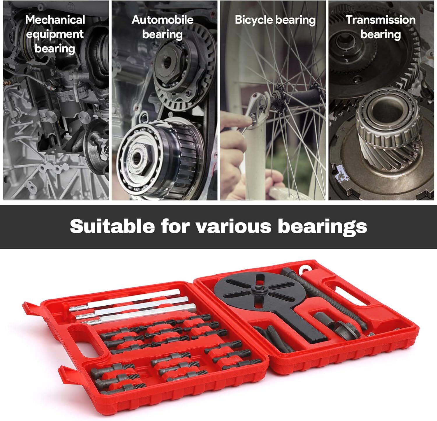 21 in 1 Bearing Puller Set Multifunctional Bearing Removal Tool Three-Jaw Puller