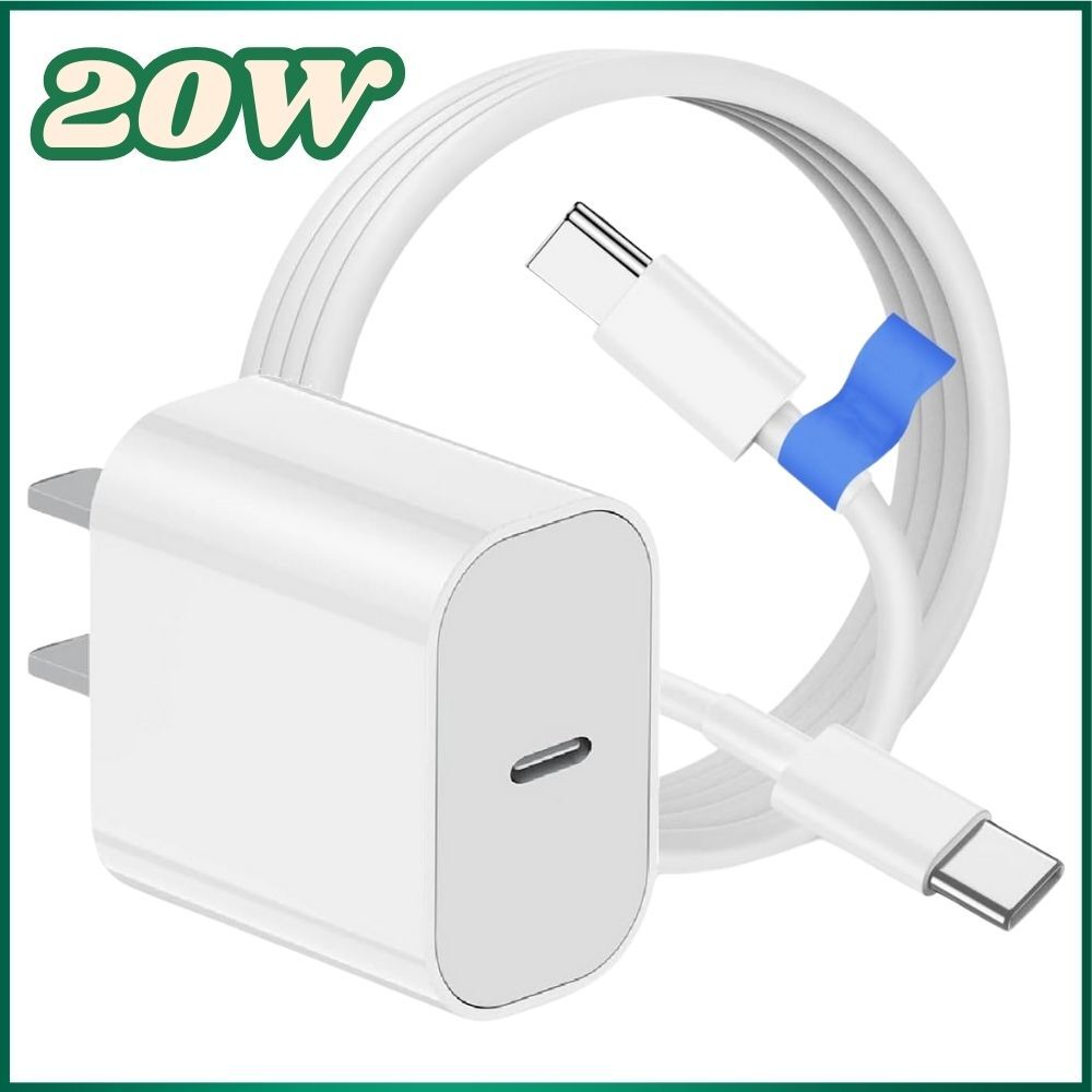 For iPhone 17 16 15 Series PD 20W Fast Charger Wall Power Adapter USB- C Cable