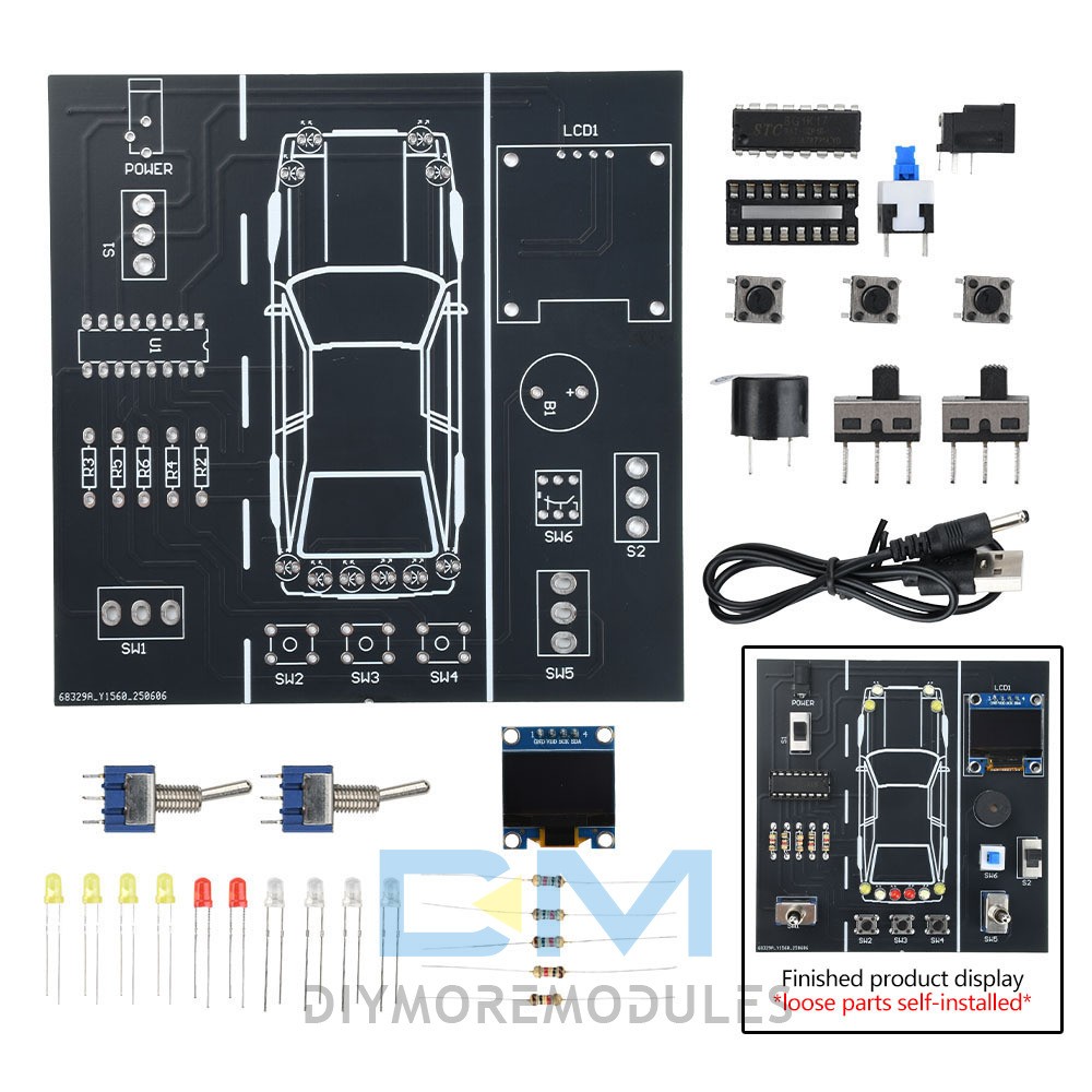 DIY Car Driving Simulation Soldering Practice Kit Electronic Kit Solder Kit