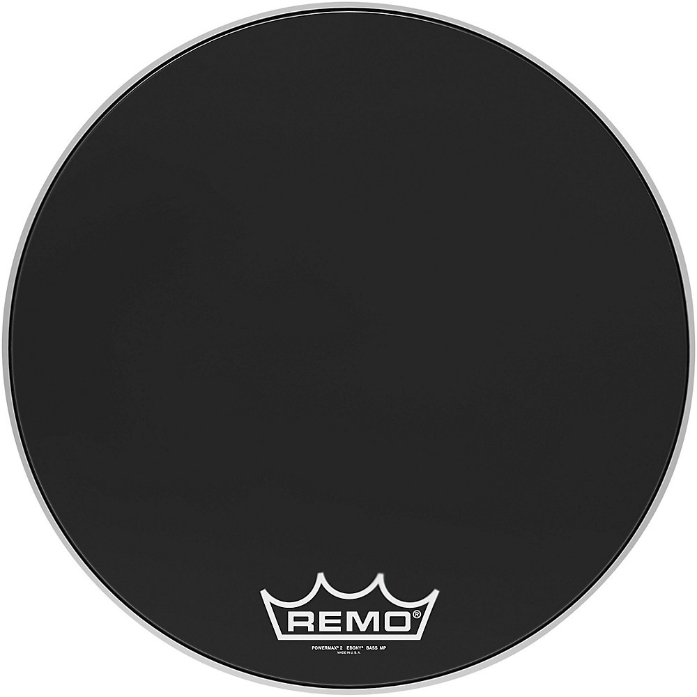 Remo Powermax 2 Ebony Crimplock Bass Drum Head 22 in.
