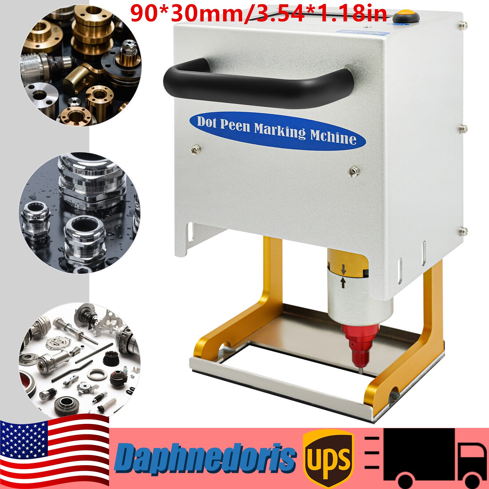 Portable Metal VIN Code Engraving Printer Touch Screen Dot Peen Marking Machine