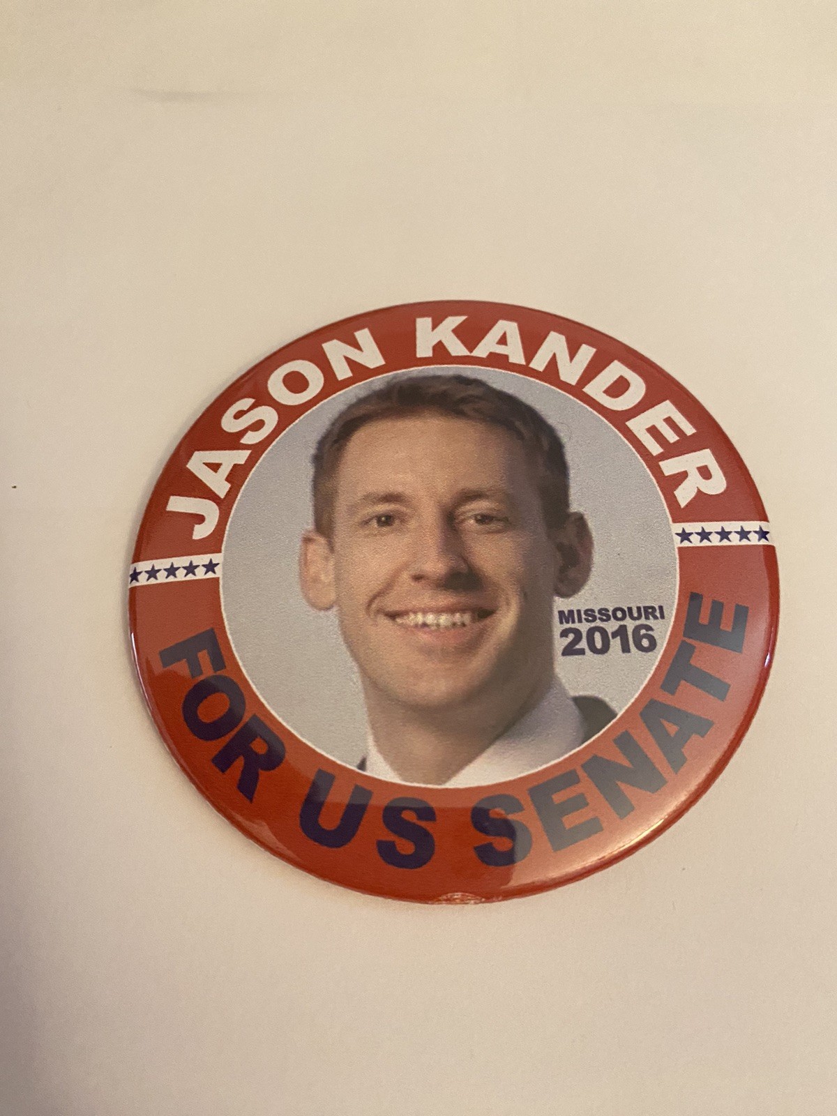 Jason Kander For US Senate Missouri 2016 Pin Back Button P14