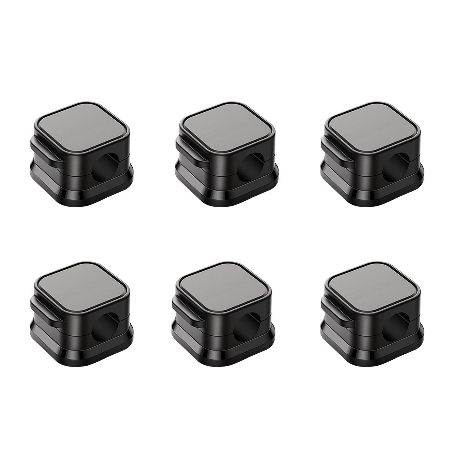 Magnetic Cable Clips Wire Organizer – 6 Pack Black – Cord Management