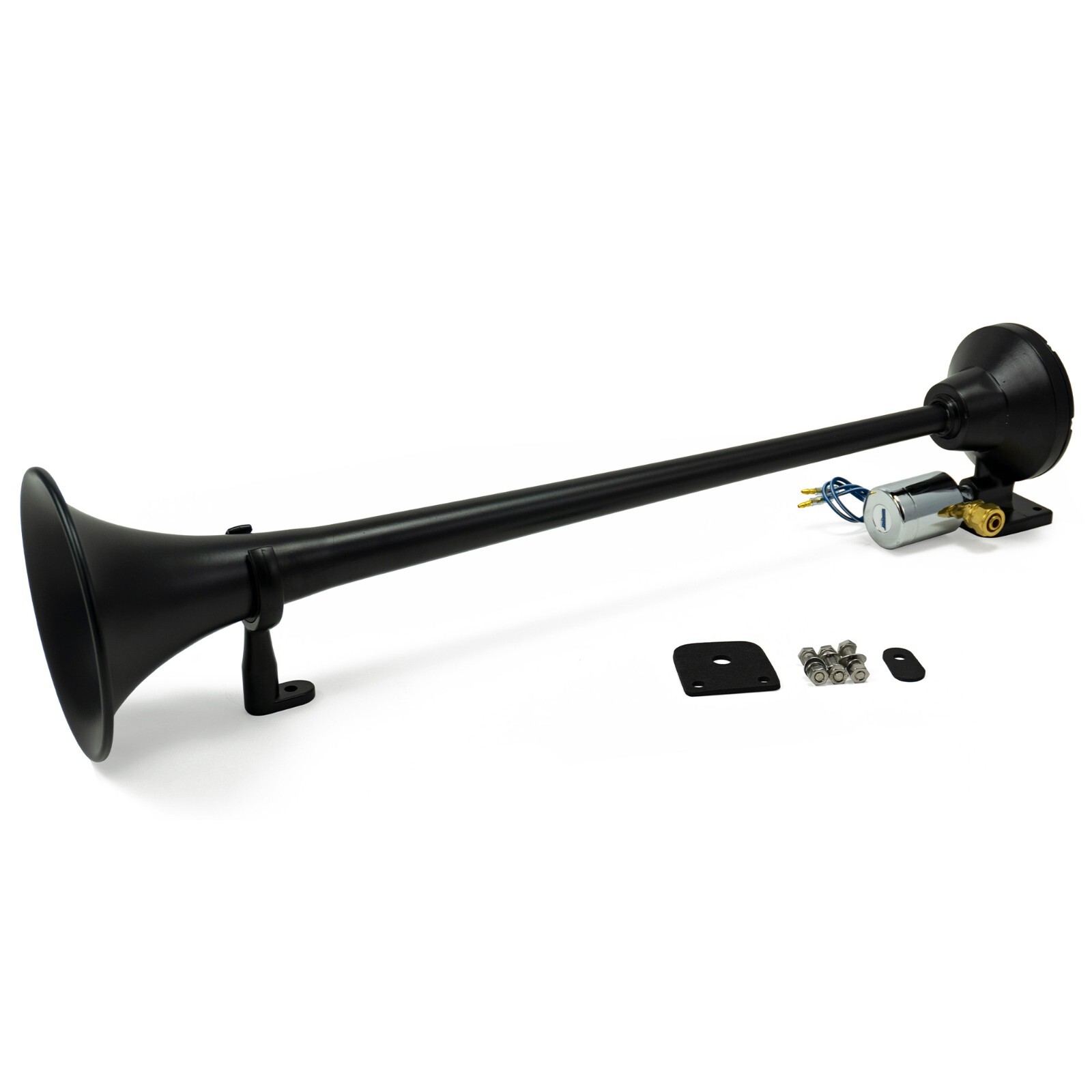 HornBlasters Loud Safety Fire Truck Air Horn for Semi or Truck - 1 Trumpet Black