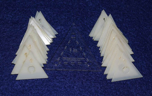Mylar - 1" Equilateral Triangle - 51 Piece Set  - Quilting / Sewing Templates -