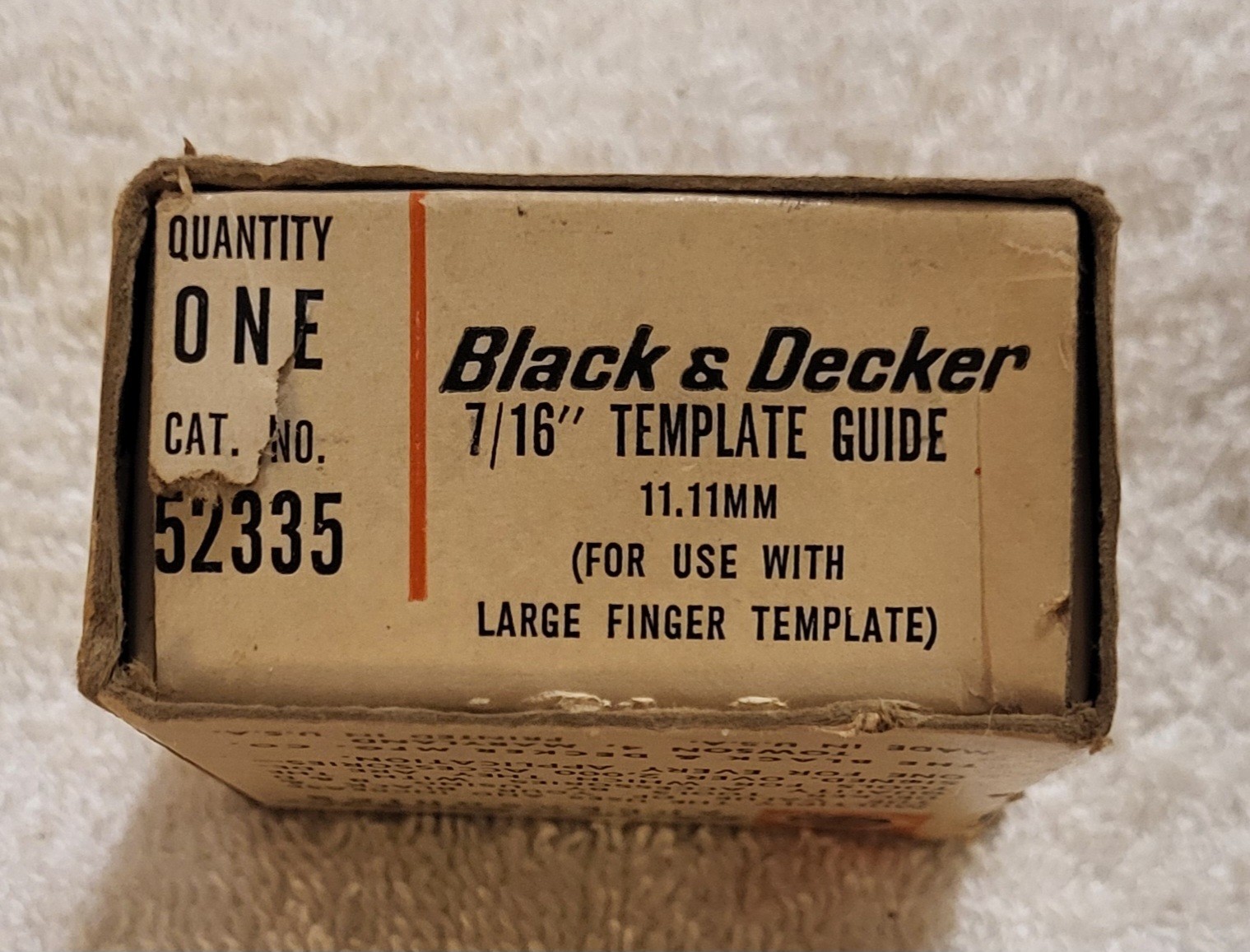 Vintage Black and Decker 7/16" Router Templete Guide 52335