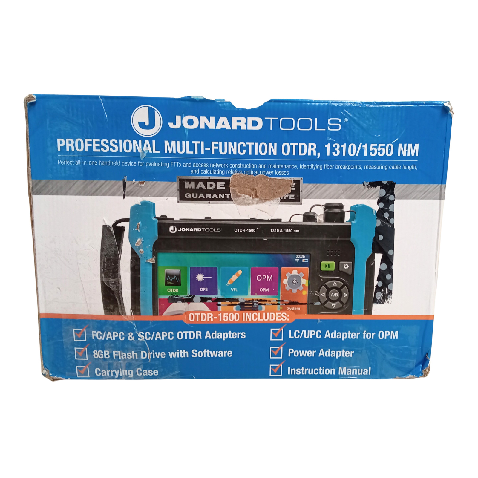 Jonard Tools OTDR-1500 7" Color Touch Screen Professional Multi-Function OTDR