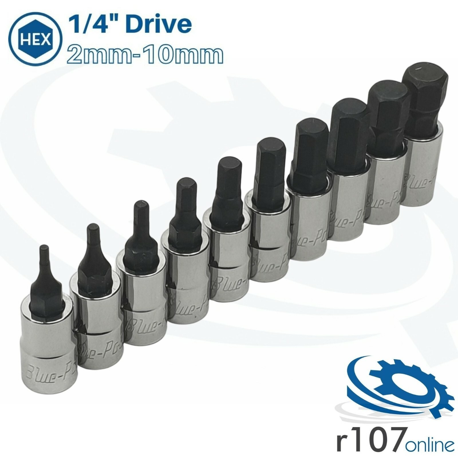 Blue Point 1/4" Hex Socket Set 2-10mm - As sold by Snap On