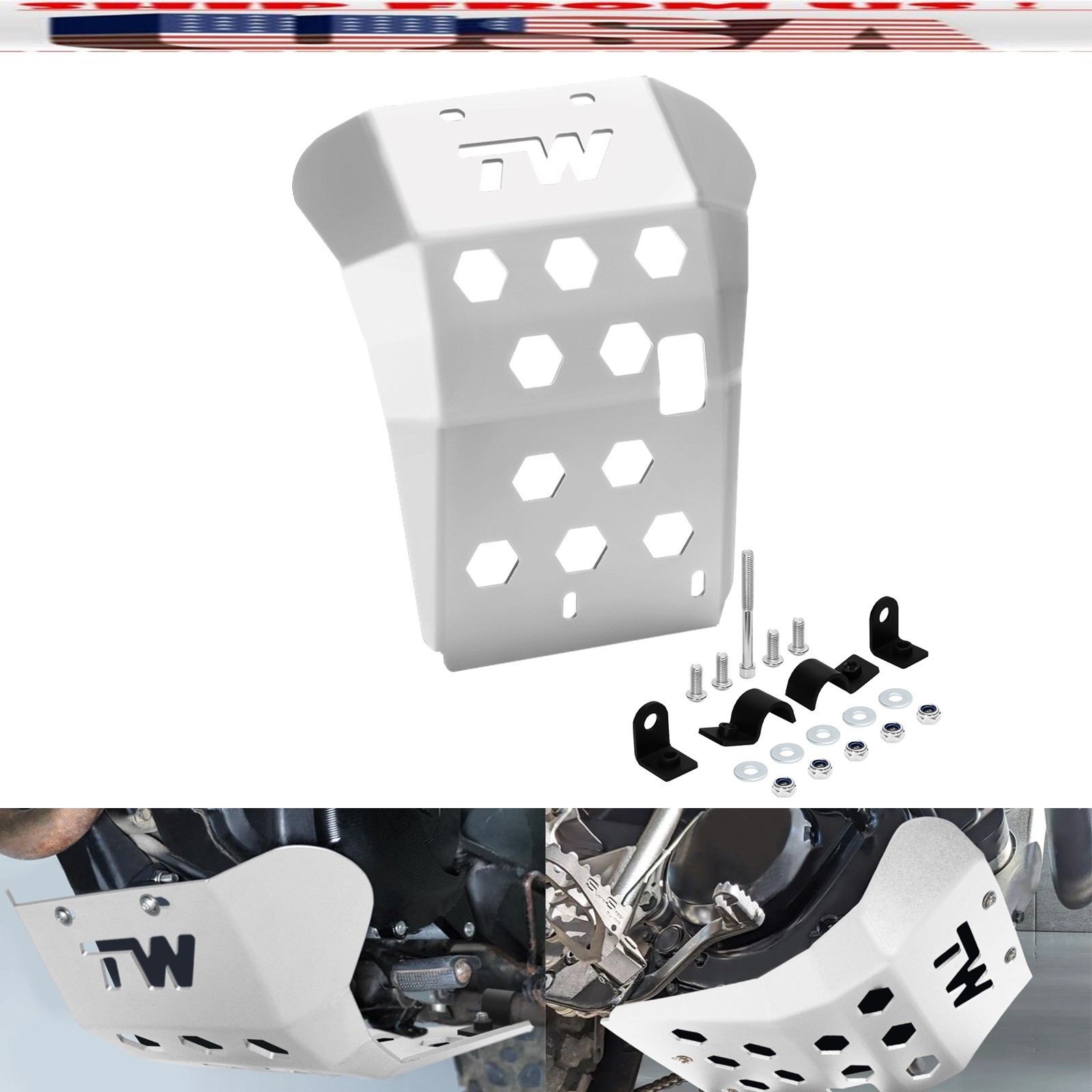 US 4mm Front Skid Plate Engine Bash Cover Guard For YAMAHA TW 200 1987-2026